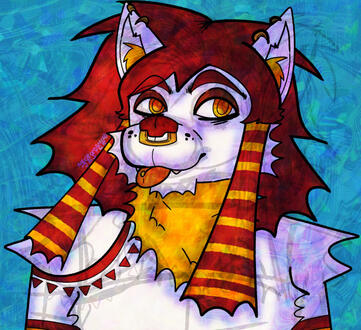 6. Detail shaded bust, overlays and a blurred JPEG background